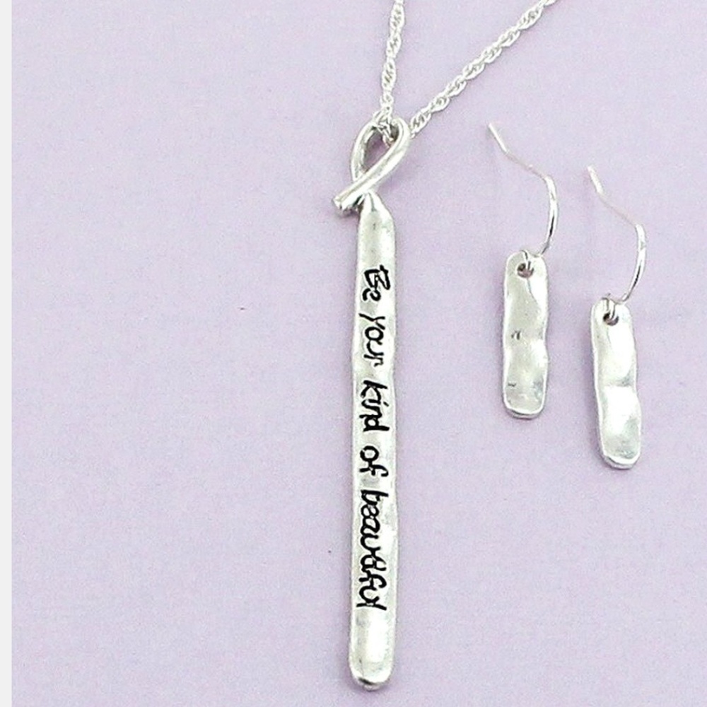 *3/$22* SILVERTONE NECKLACE AND EARRING SET